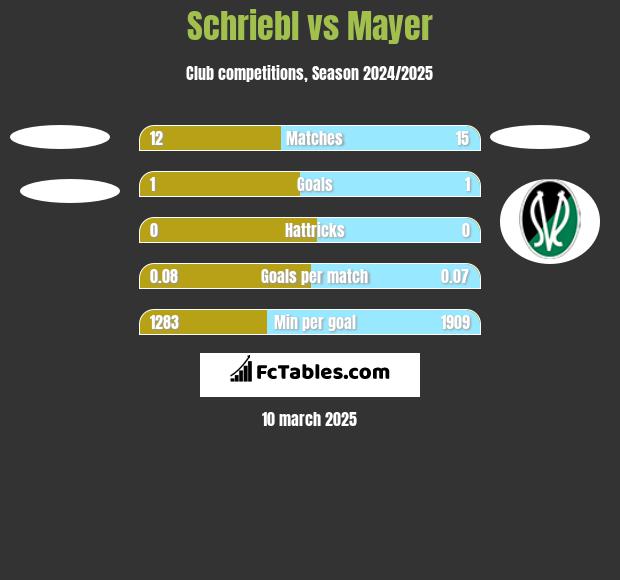 Schriebl vs Mayer h2h player stats