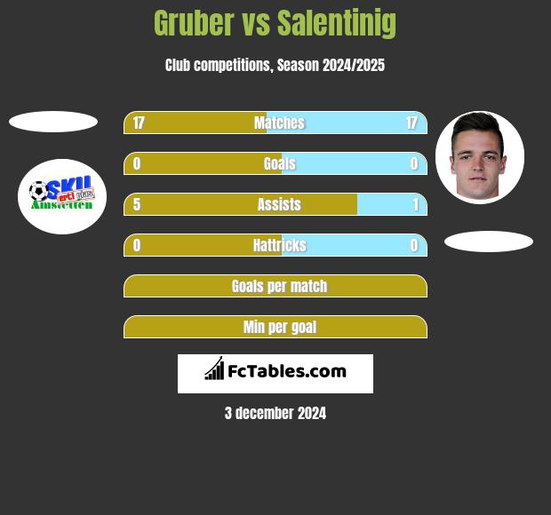 Gruber vs Salentinig h2h player stats