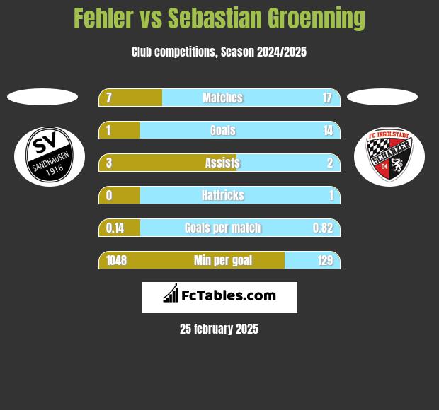 Fehler vs Sebastian Groenning h2h player stats