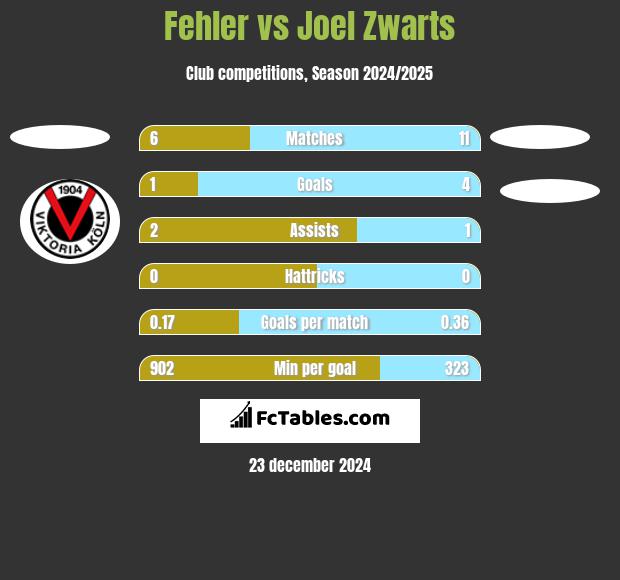 Fehler vs Joel Zwarts h2h player stats