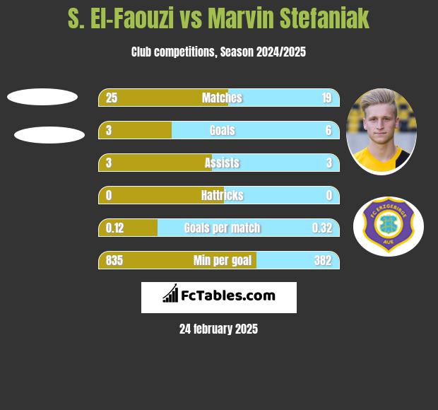 S. El-Faouzi vs Marvin Stefaniak h2h player stats