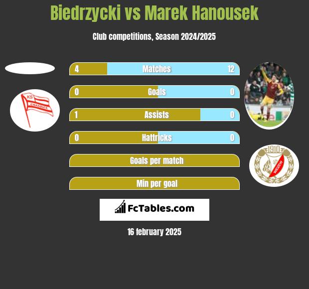 Biedrzycki vs Marek Hanousek h2h player stats