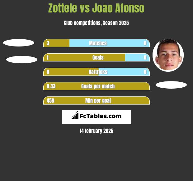 Zottele vs Joao Afonso h2h player stats