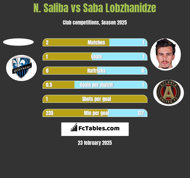 N. Saliba vs Saba Lobzhanidze h2h player stats