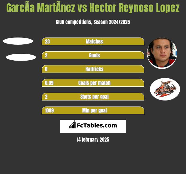 GarcÃ­a MartÃ­nez vs Hector Reynoso Lopez h2h player stats