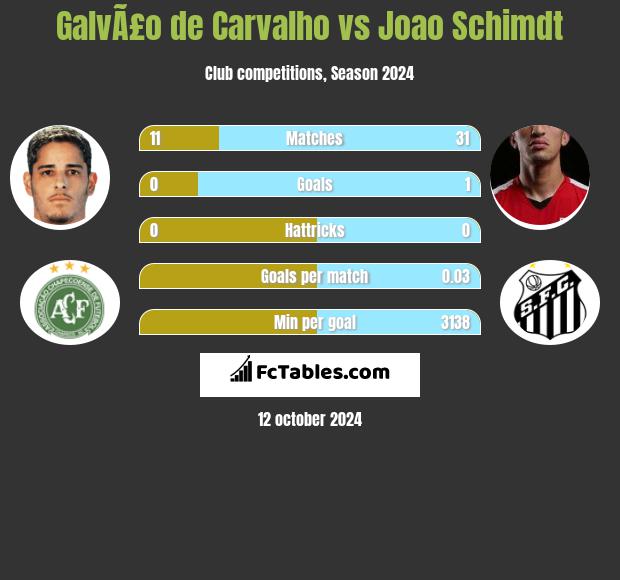 GalvÃ£o de Carvalho vs Joao Schimdt h2h player stats