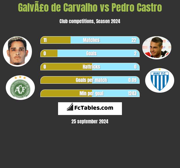 GalvÃ£o de Carvalho vs Pedro Castro h2h player stats