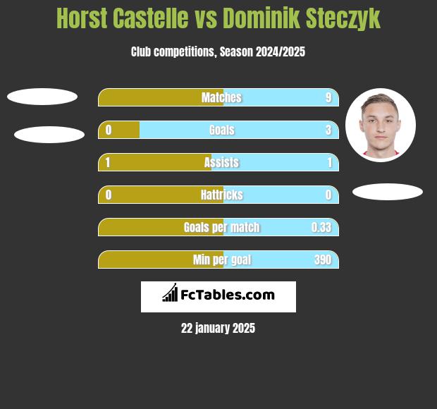 Horst Castelle vs Dominik Steczyk h2h player stats