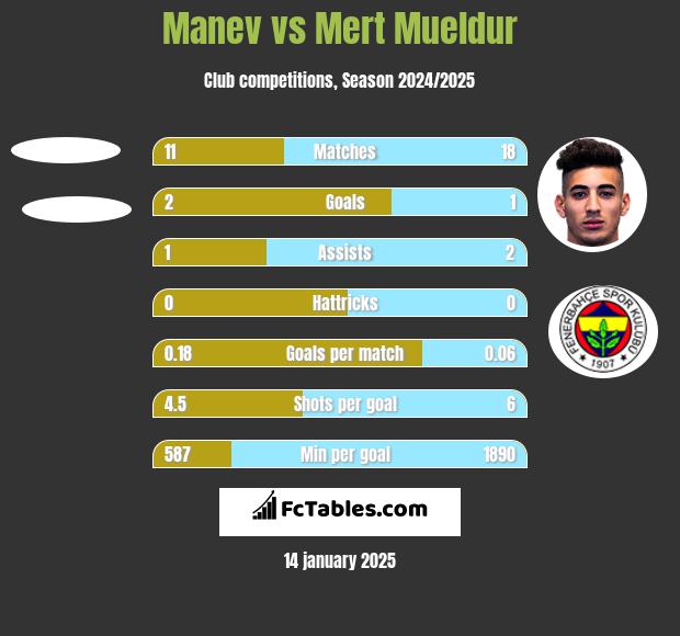 Manev vs Mert Mueldur h2h player stats