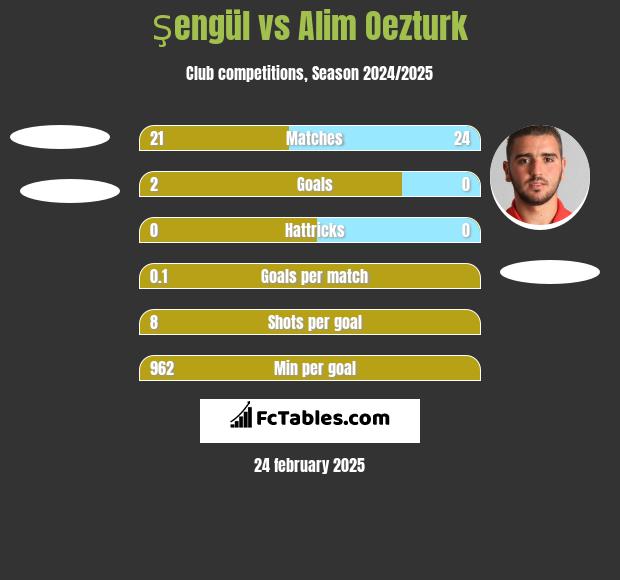 Şengül vs Alim Oezturk h2h player stats