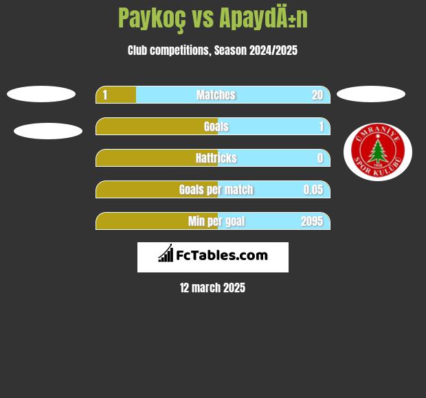 Paykoç vs ApaydÄ±n h2h player stats