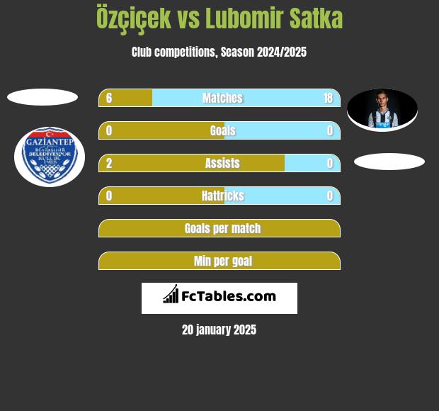 Özçiçek vs Lubomir Satka h2h player stats