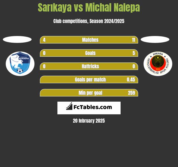 Sarıkaya vs Michał Nalepa h2h player stats