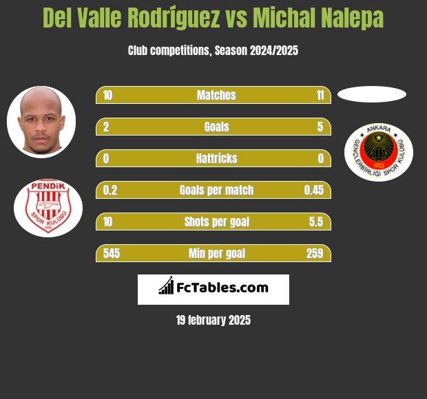 Del Valle Rodríguez vs Michał Nalepa h2h player stats