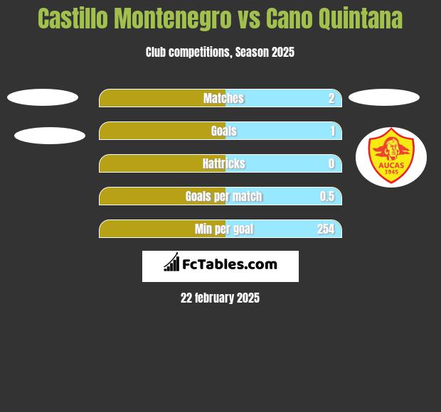 Castillo Montenegro vs Cano Quintana h2h player stats