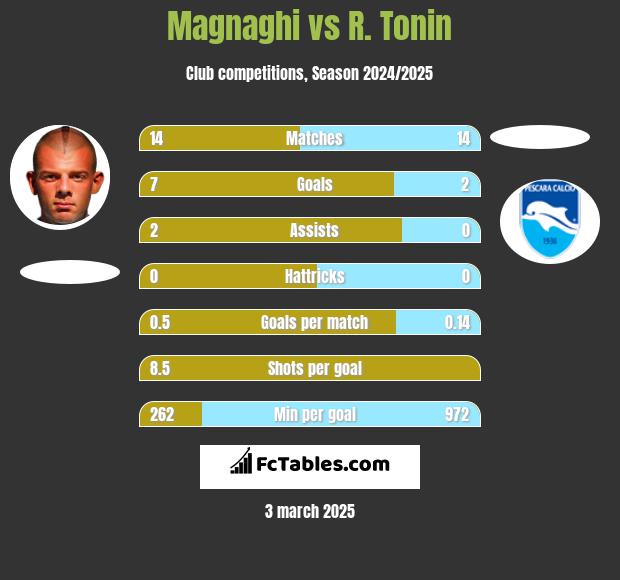 Magnaghi vs R. Tonin h2h player stats