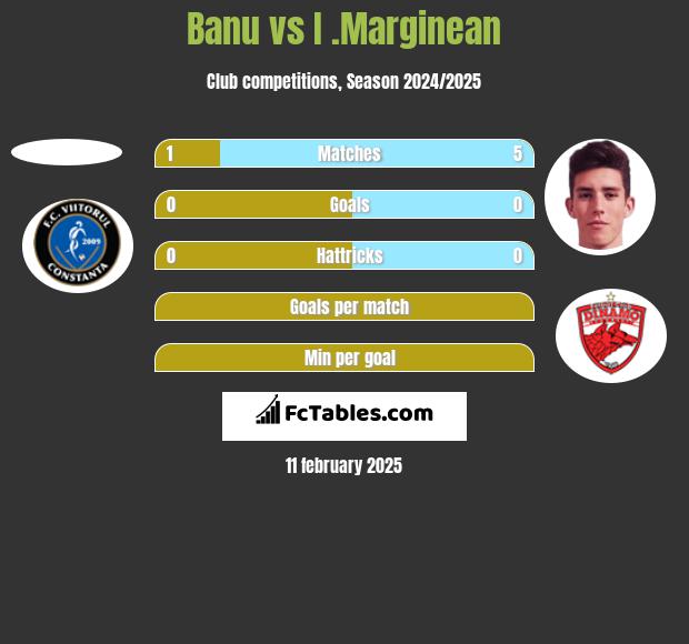 Banu vs I .Marginean h2h player stats