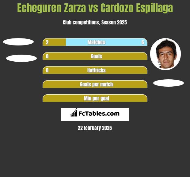 Echeguren Zarza vs Cardozo Espillaga h2h player stats