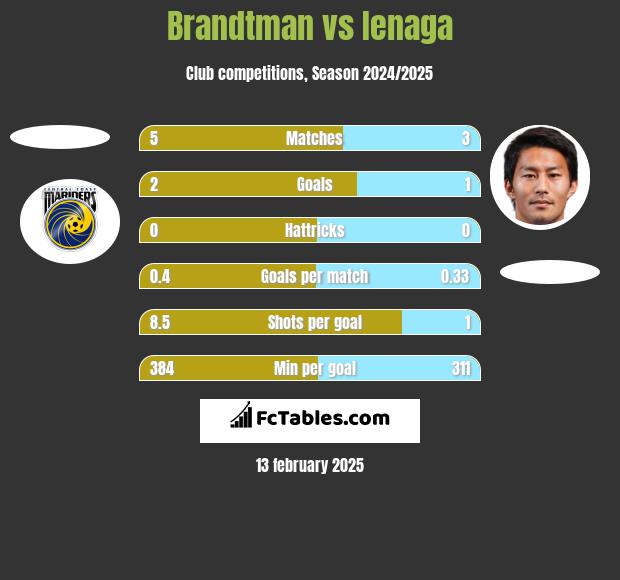 Brandtman vs Ienaga h2h player stats