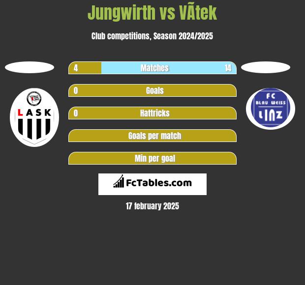 Jungwirth vs VÃ­tek h2h player stats