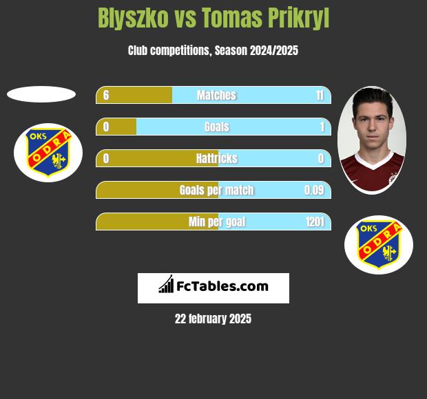 Blyszko vs Tomas Prikryl h2h player stats