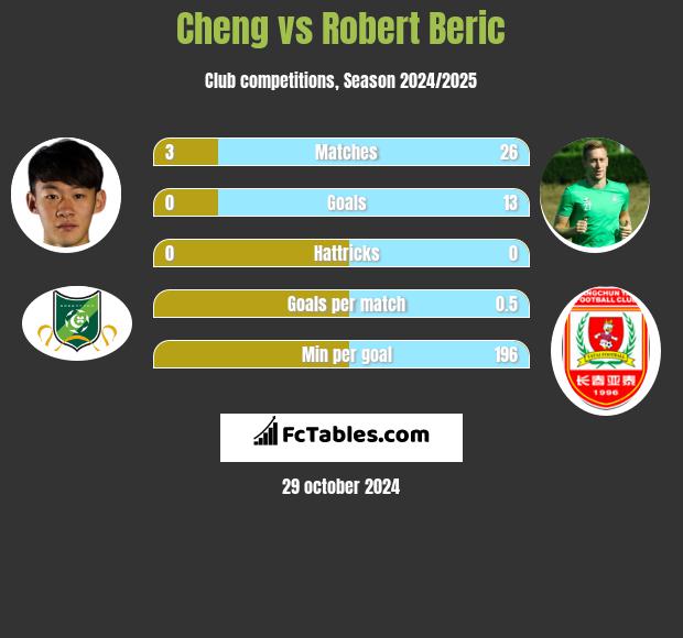 Cheng vs Robert Beric h2h player stats