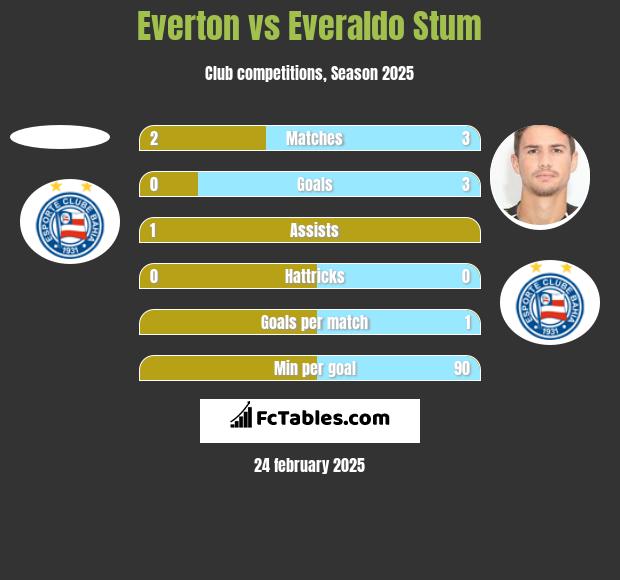 Everton vs Everaldo Stum h2h player stats