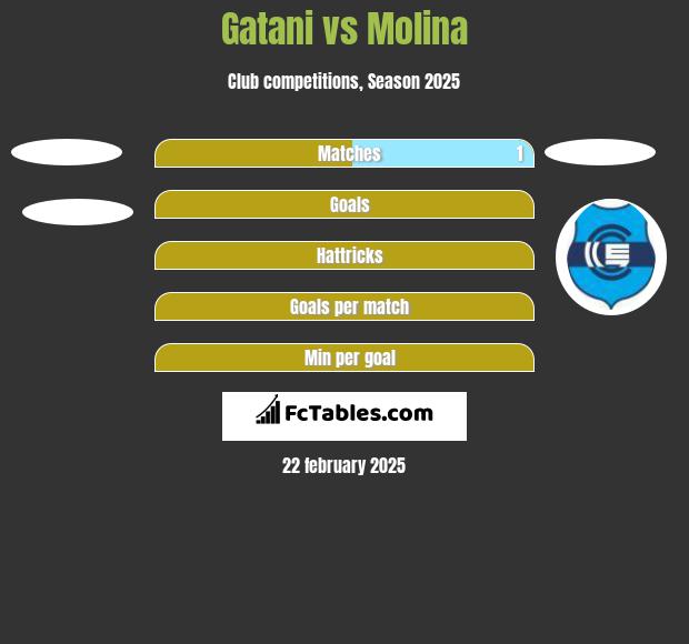 Gatani vs Molina h2h player stats