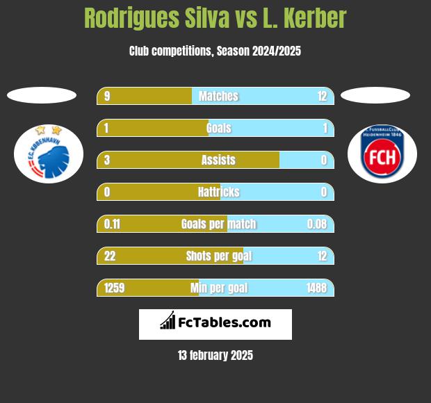 Rodrigues Silva vs L. Kerber h2h player stats