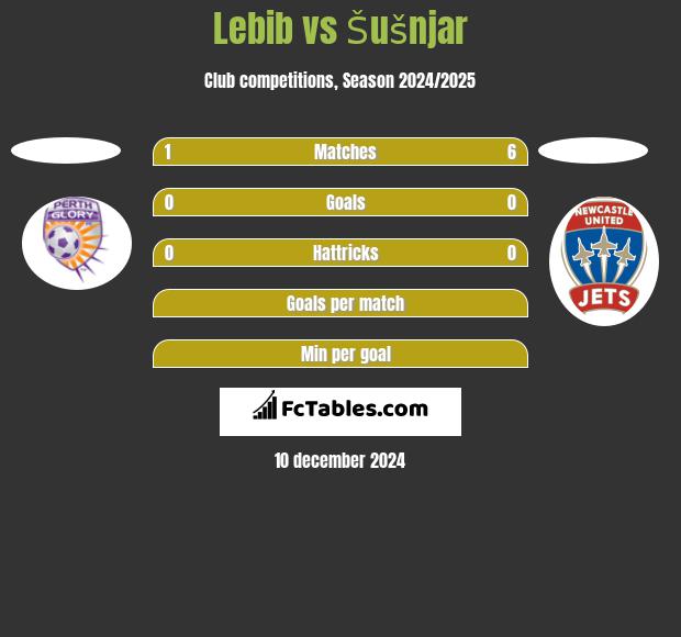 Lebib vs Šušnjar h2h player stats