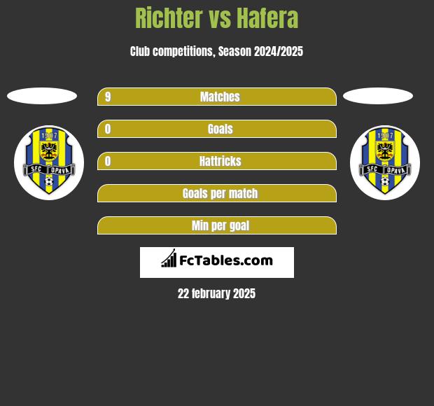 Richter vs Hafera h2h player stats