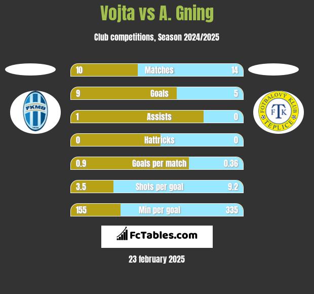 Vojta vs A. Gning h2h player stats