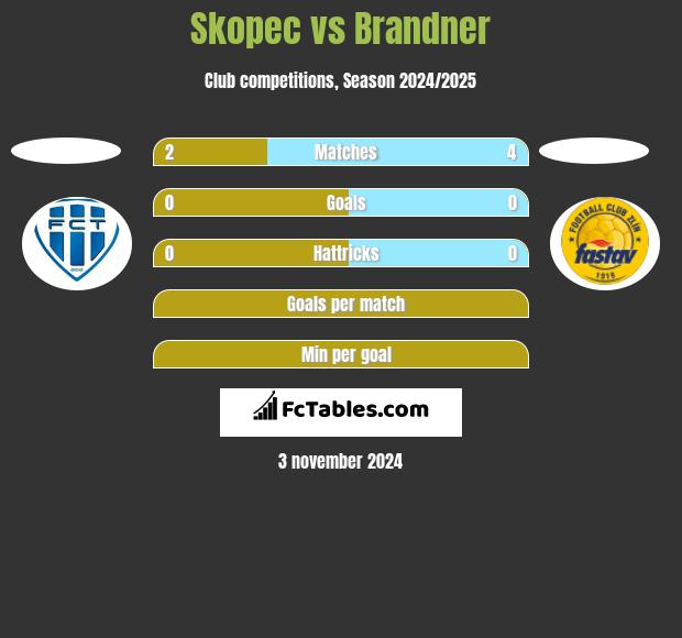 Skopec vs Brandner h2h player stats