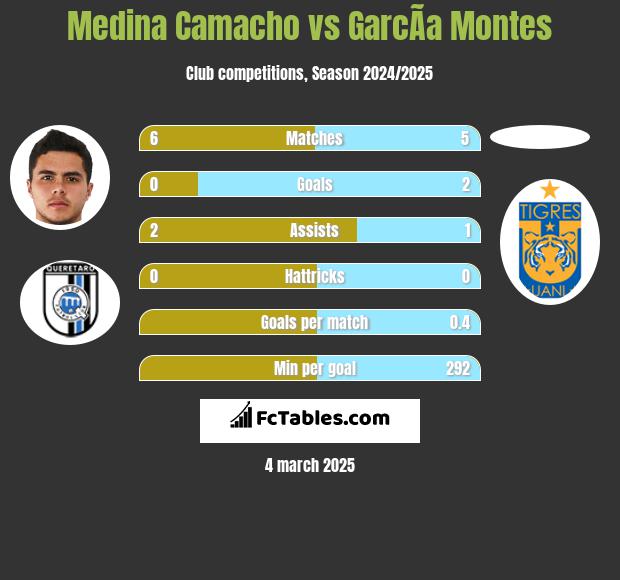 Medina Camacho vs GarcÃ­a Montes h2h player stats