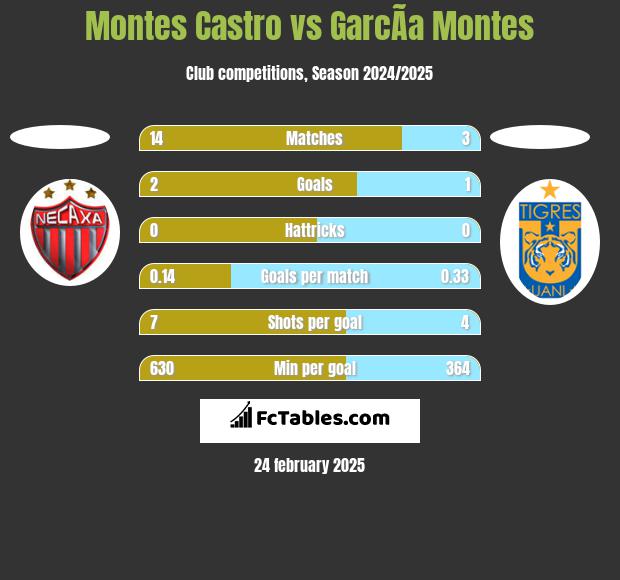 Montes Castro vs GarcÃ­a Montes h2h player stats