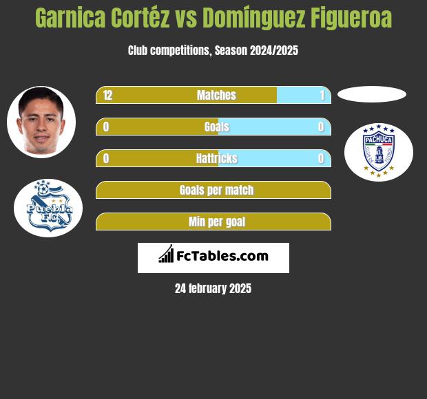 Garnica Cortéz vs Domínguez Figueroa h2h player stats