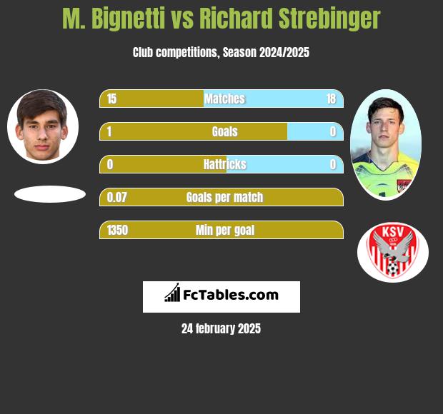 M. Bignetti vs Richard Strebinger h2h player stats