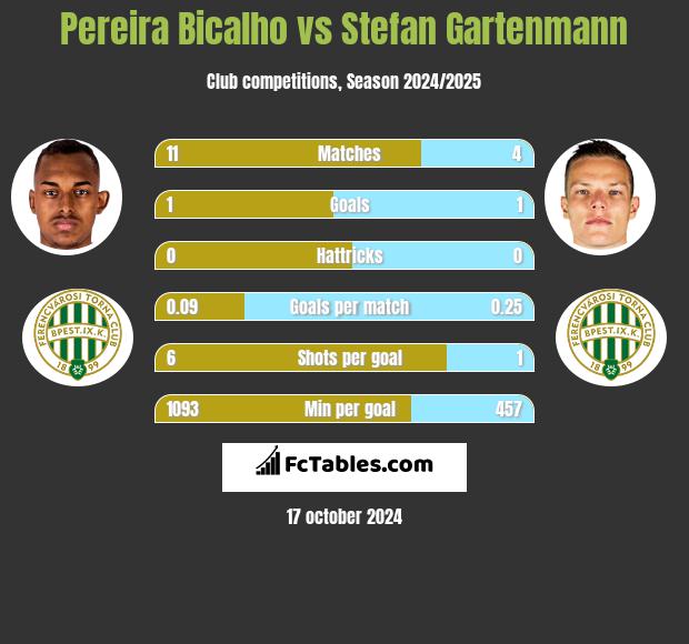 Pereira Bicalho vs Stefan Gartenmann h2h player stats