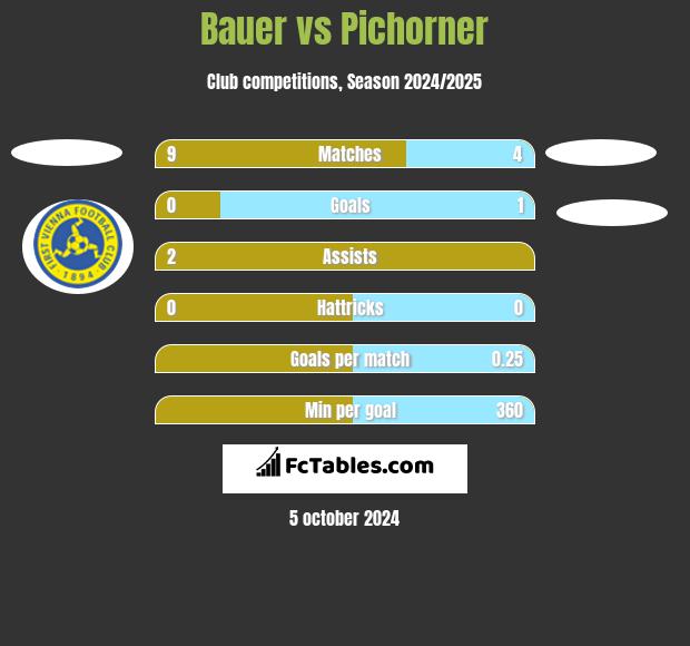 Bauer vs Pichorner h2h player stats