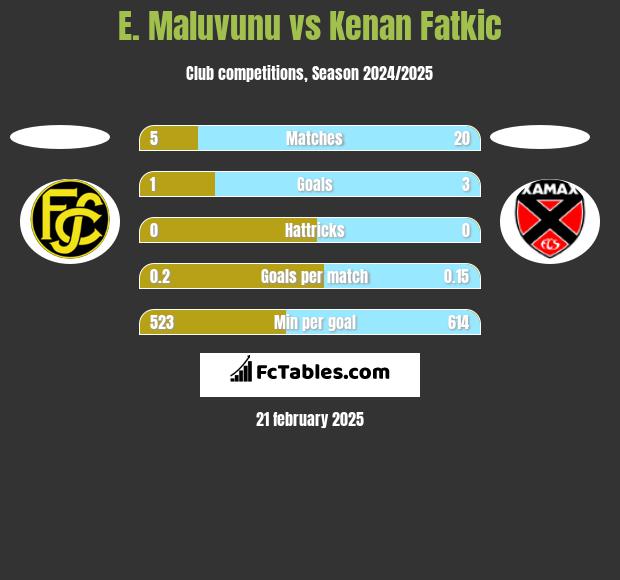 E. Maluvunu vs Kenan Fatkic h2h player stats