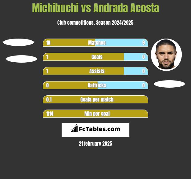 Michibuchi vs Andrada Acosta h2h player stats