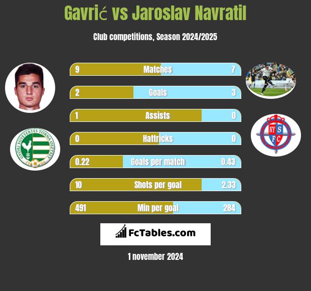 Gavrić vs Jaroslav Navratil h2h player stats