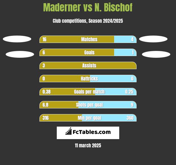 Maderner vs N. Bischof h2h player stats