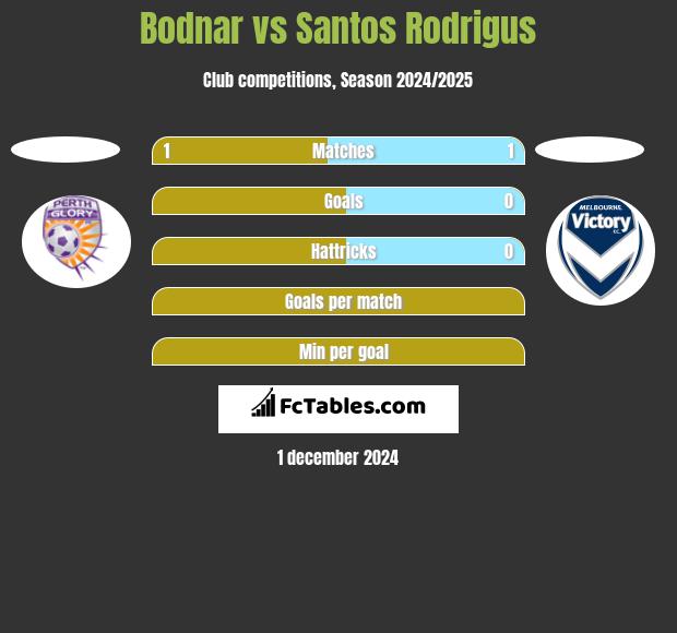 Bodnar vs Santos Rodrigus h2h player stats