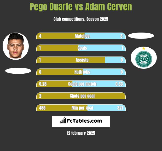 Pego Duarte vs Adam Cerven h2h player stats