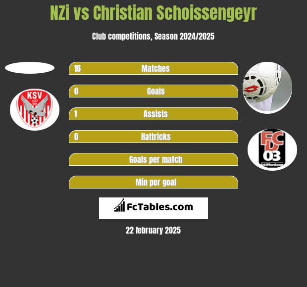 NZi vs Christian Schoissengeyr h2h player stats