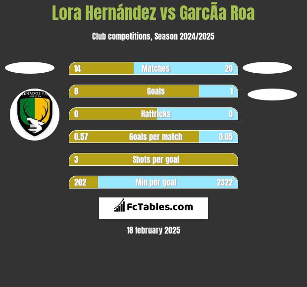 Lora Hernández vs GarcÃ­a Roa h2h player stats