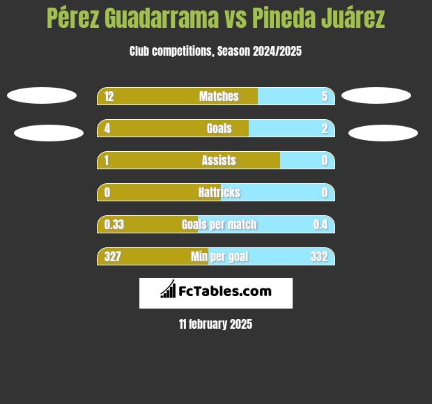 Pérez Guadarrama vs Pineda Juárez h2h player stats