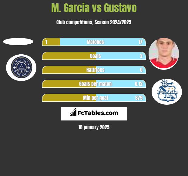 M. Garcia vs Gustavo h2h player stats