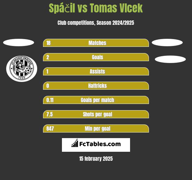 Spáčil vs Tomas Vlcek h2h player stats